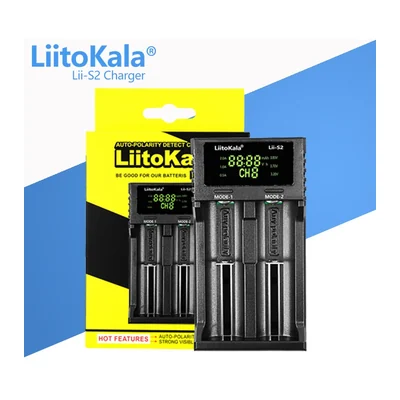 Зарядное устройство LiitoKala Lii-S2, 2 канала, автоопределение полярности