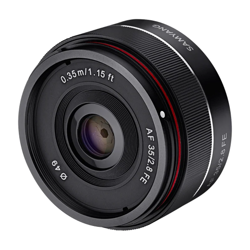 Объектив Samyang AF 35mm F2.8 FE — штатный полнокадровый «блинчик», Sony E, 85,6 г