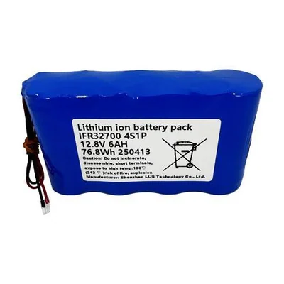 LiFePO4-сборка 32700 4S1P, 12,8 В 6 А·ч (76,8 Вт·ч) со смарт-BMS