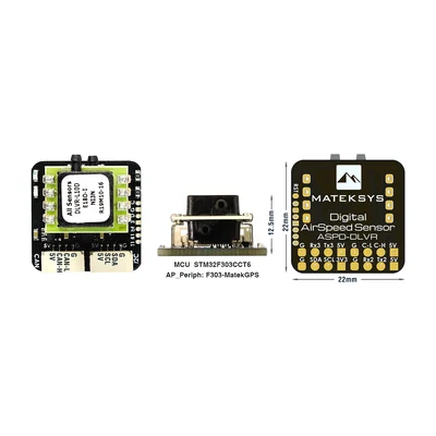 Датчик воздушной скорости Matek ASPD-DLVR, I2C