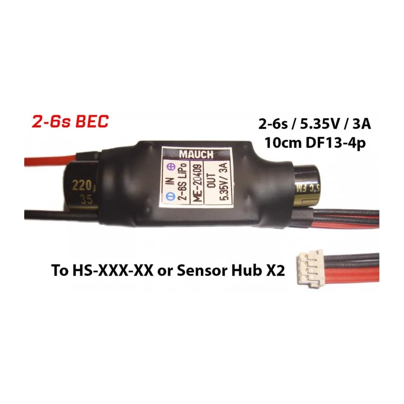 Модуль питания 082: 2-6S BEC / 5.35V / DF-13-4P