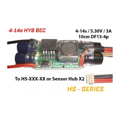 Стабилизатор Mauch 084 HYB-BEC, 4–14S, выход 5,3 В / 3 А, разъём DF13-4P