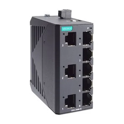 Коммутатор Moxa EDS-2008-EL, 8 портов 10/100, неуправляемый, DIN-рейка