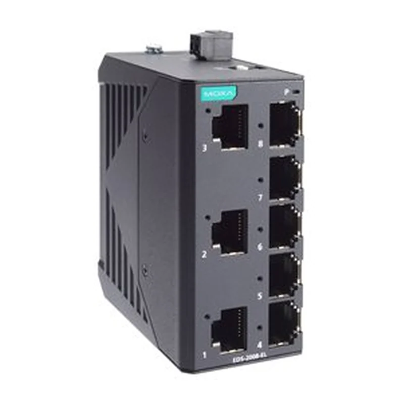 Коммутатор Moxa EDS-2008-EL, 8 портов 10/100, неуправляемый, DIN-рейка