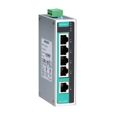 Коммутатор Moxa EDS-205A, 5 портов 10/100, неуправляемый, алюминиевый корпус