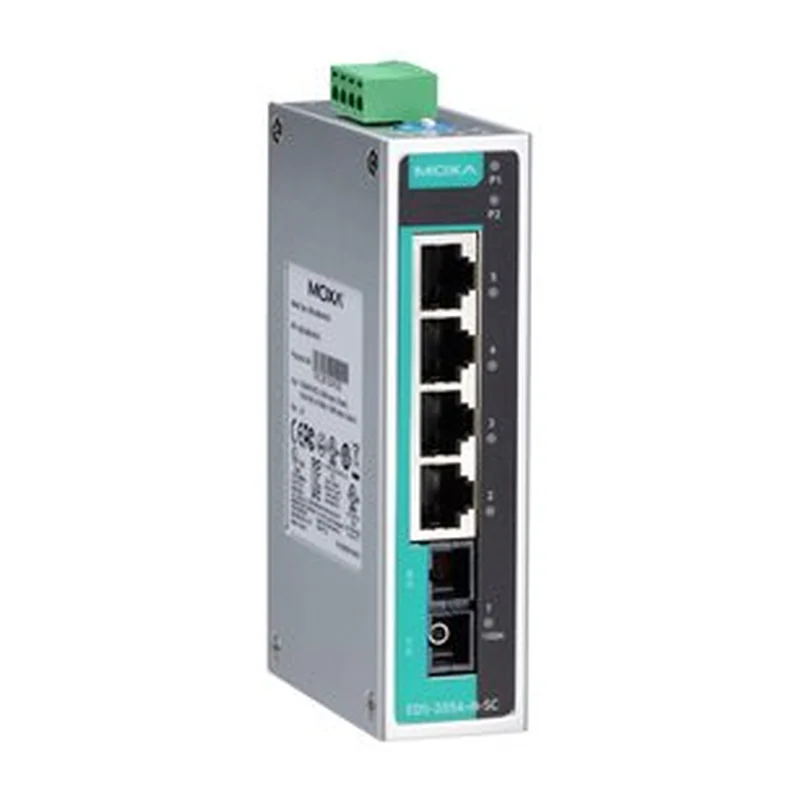 Коммутатор Moxa EDS-205A-M-SC, 4 порта 10/100 + 1 оптика SC, неуправляемый