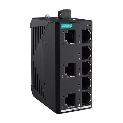 Коммутатор Moxa EDS-G2008-EL, 8 портов Gigabit, неуправляемый, DIN-рейка