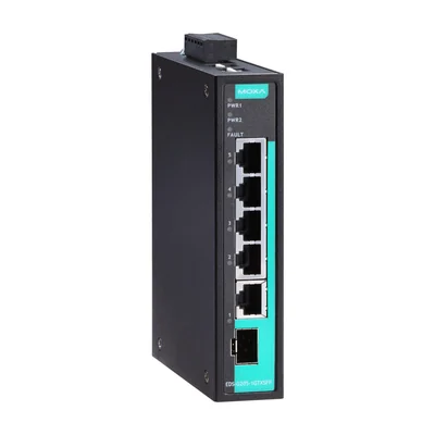 Коммутатор Moxa EDS-G205-1GTXSFP, 4 × Gigabit + 1 комбо RJ45/SFP, неуправляемый