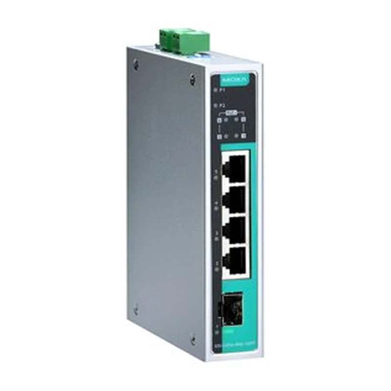 Коммутатор Moxa EDS-G205A-4PoE-1GSFP, 4 порта Gigabit PoE+ и слот SFP, неуправляемый