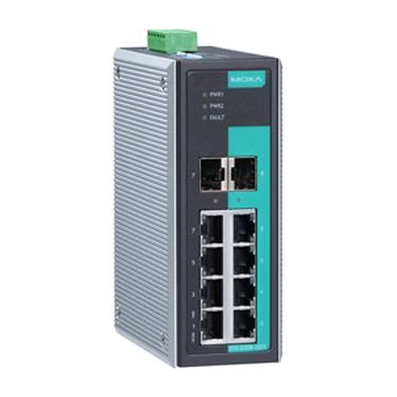 Коммутатор Moxa EDS-G308-2SFP, 6 × Gigabit + 2 комбо RJ45/SFP, неуправляемый