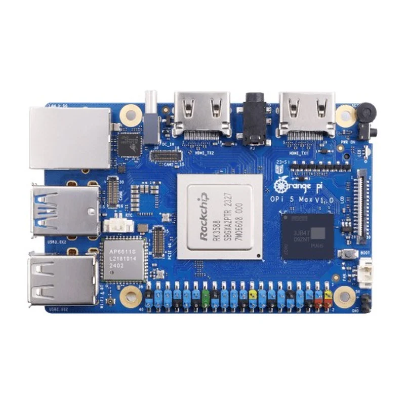 Одноплатный компьютер Orange Pi 5 Max, Rockchip RK3588, Wi-Fi 6E, NPU 6 TOPS