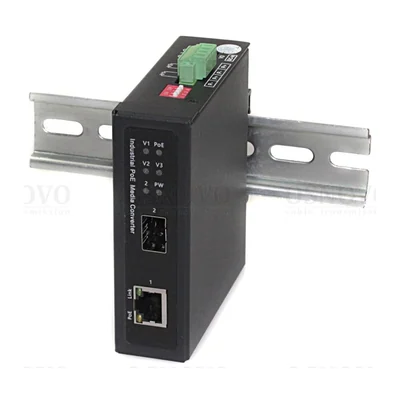 Медиаконвертер Osnovo OMC-1000-11BX-I, GE RJ45 PoE 90 Вт – SFP, промышленный, DIN-рейка