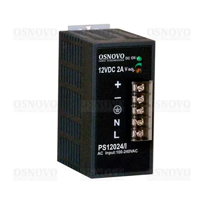 Блок питания Osnovo PS-12024/I, 12 В, 2 А, 24 Вт, DIN-рейка