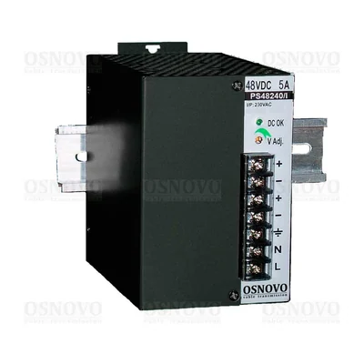 Блок питания Osnovo PS-48240/I, 48 В, 5 А, 240 Вт, DIN-рейка