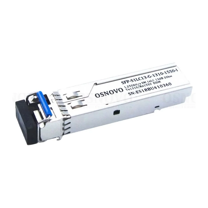 Модуль SFP Osnovo SFP-S1LC13-G-1310-1550-I, 1,25 Гбит/с, WDM 1310/1550 нм, 20 км, промышленный