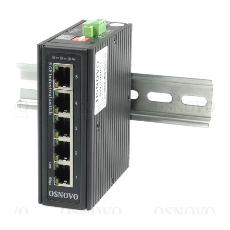 Коммутатор Osnovo SW-70500-I, 5 × GE, неуправляемый, DIN-рейка