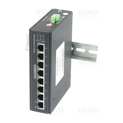 Коммутатор Osnovo SW-70800-I, 8 × GE, неуправляемый, DIN-рейка