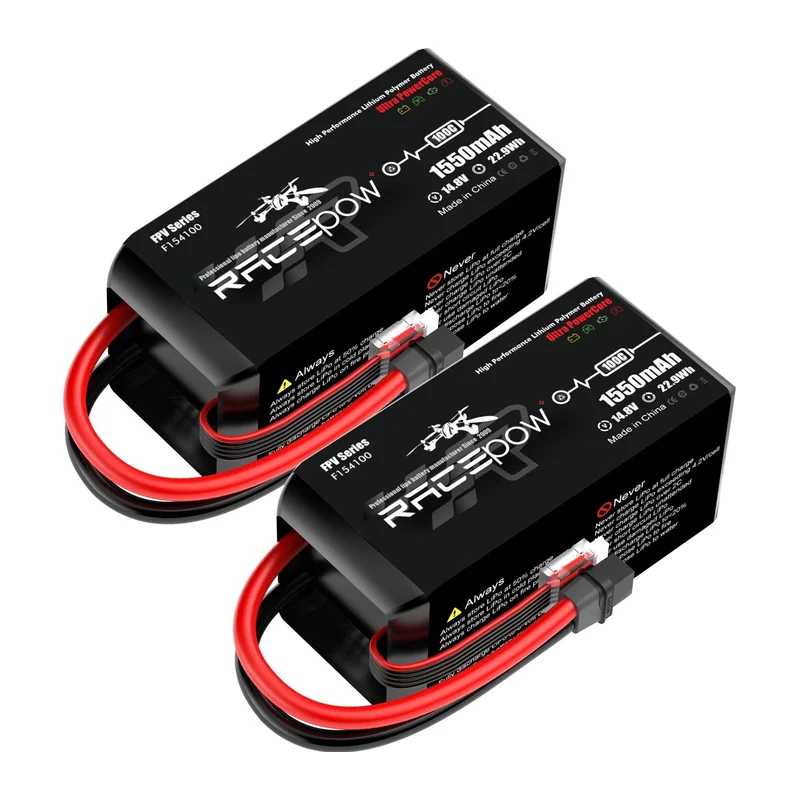 Аккумулятор LiPo RacePow F154100 1550 мА·ч 4S 14,8 В 100C, XT60H