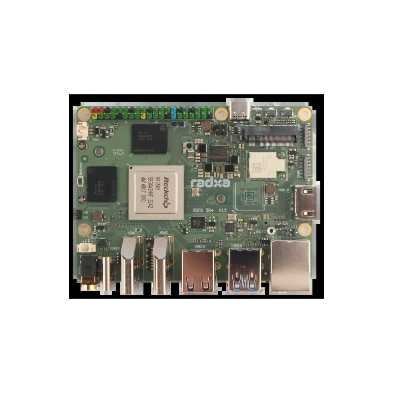 Бортовой вычислитель Radxa ROCK 5B+, RK3588, LPDDR5 до 32 ГБ, 4 камерных входа