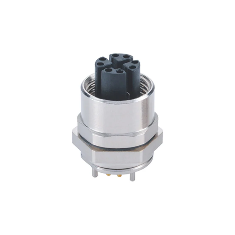 Панельный разъём M12 RM-M12-S, 3–8 контактов, IP67