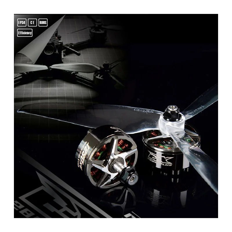Мотор RCINPOWER EX2809 Plus, 1280 KV, 4–6S, тяга до 3480 г