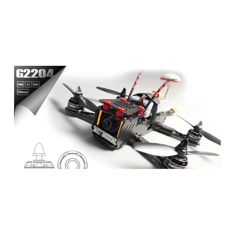 Мотор RCINPOWER G2204 Racing Edition, 2300 KV, 3–4S, тяга до 863 г
