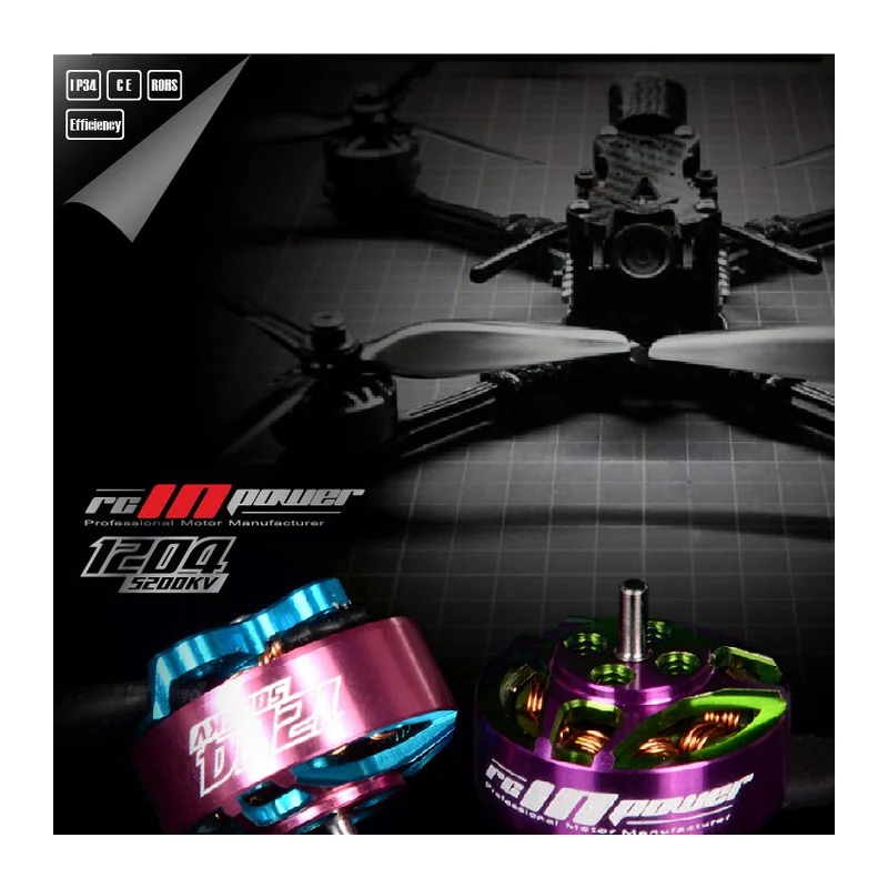 Мотор RCINPOWER GTS 1204, 5000 KV, 3–4S, тяга до 186 г