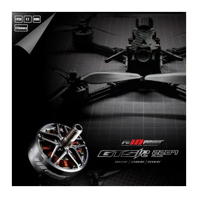 Мотор RCINPOWER GTS V2 2207 Plus, 1860–2750 KV, 4–6S, тяга до 2270 г