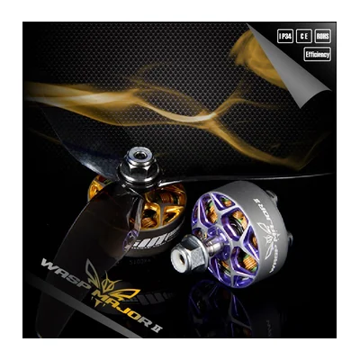 Мотор RCINPOWER Wasp Major 2, 1980–2100 KV, 5–6S, тяга до 2250 г