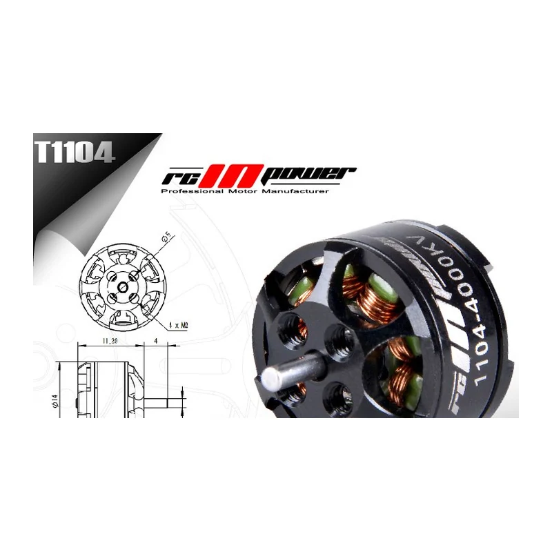 Мотор RCINPOWER X1104, 4000 KV, 3S