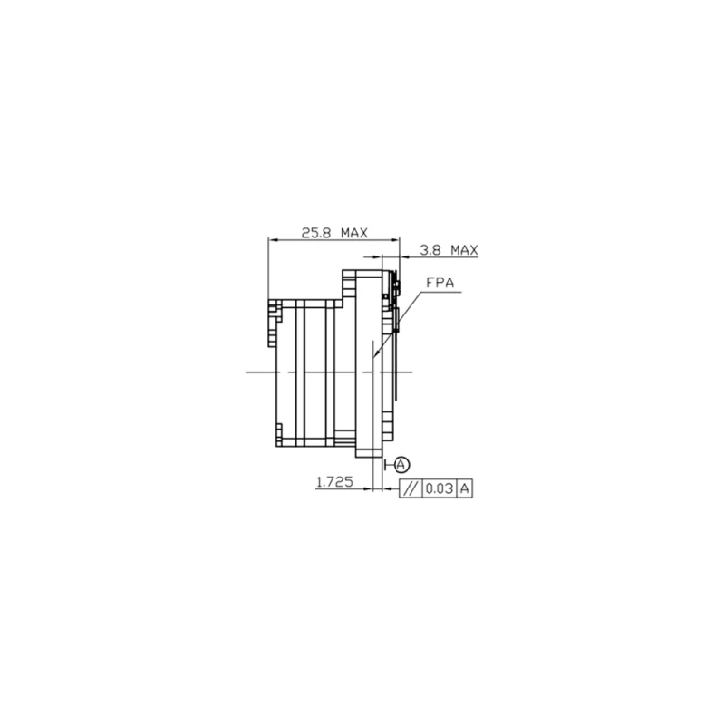Модуль тепловизионный Rising Optics BI6412 — 640×512, 12 мкм, NETD 40 мК, 50 Гц, PAL/NTSC + LVDS, 36×36×26 мм
