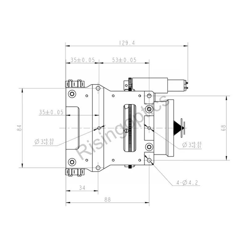 Объектив тепловизионный Rising Optics RS75&25F1.0&0.8 — LWIR двухпольный, 25/75 мм, F/0.8—1.0, 640×512/12 и 17 мкм
