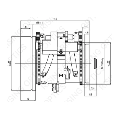 Объектив тепловизионный Rising Optics RS75F1.0-640-17M, LWIR