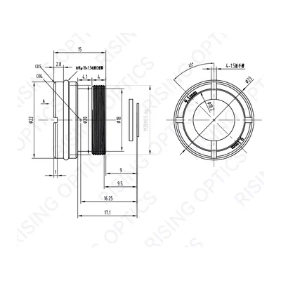 Объектив тепловизионный Rising Optics RSA9.1F1.2-640-12, LWIR