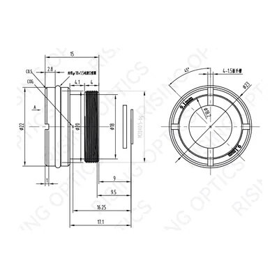ИК-объектив LWIR Rising Optics RSA9.1F1.2-640-12, 9,1 мм, F1,2