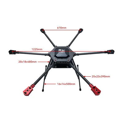 Зонтичная рама гексакоптера RJXHOBBY RJX1200C, база 1200 мм, с шасси