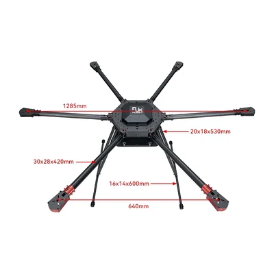 Зонтичная рама гексакоптера RJXHOBBY RJX1300, база 1300 мм, с шасси