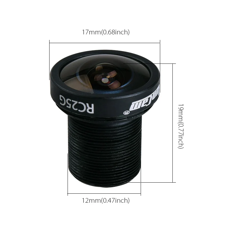 Объектив RunCam RC25G 2,5 мм с резьбой M12 для Swift, Eagle 4:3 и Split: угол 140–170°