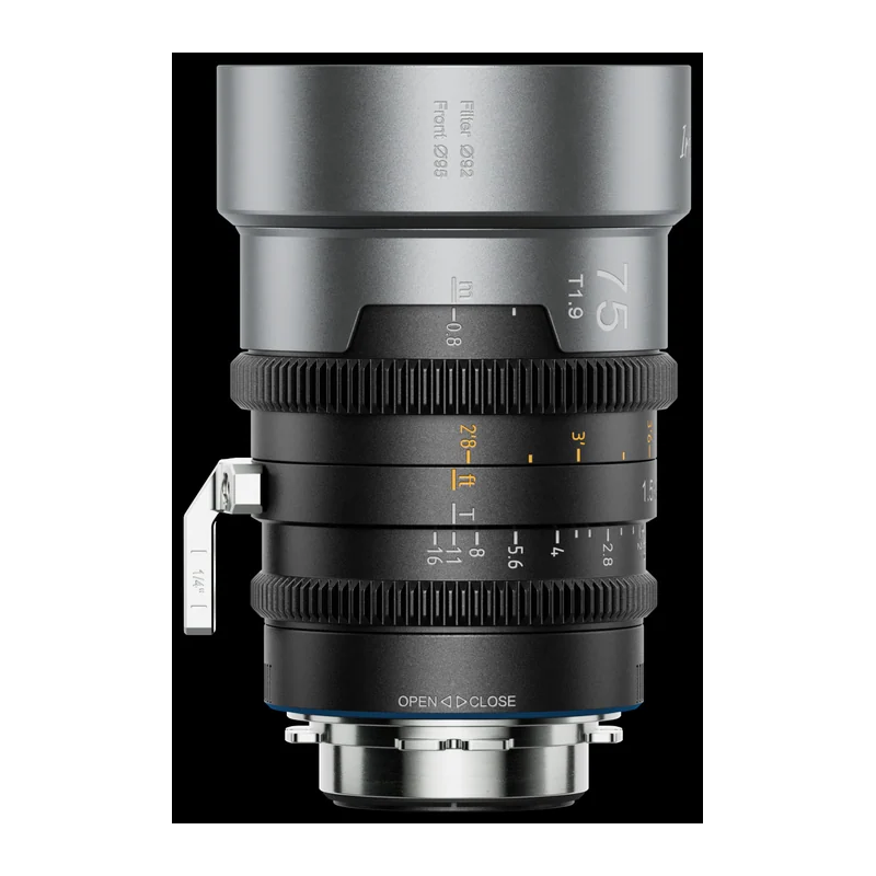 Анаморфотный кинообъектив SIRUI IronStar 75 мм T1.9 1.5x Full-Frame, сменный байонет PL/EF, синие блики