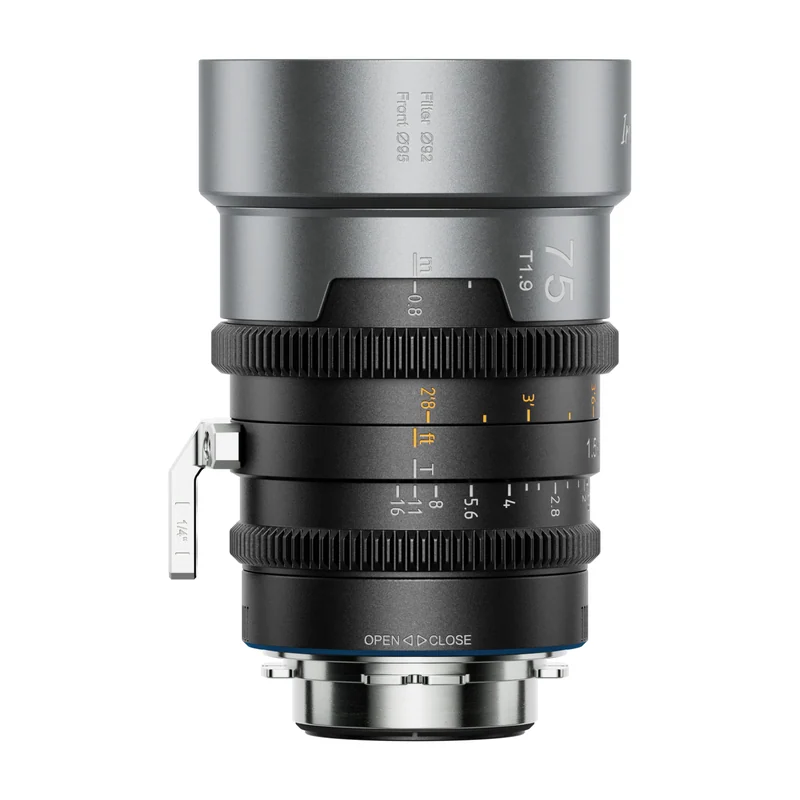 Анаморфотный кинообъектив SIRUI IronStar 75 мм T1.9 1.5x Full-Frame, сменный байонет PL/EF, синие блики