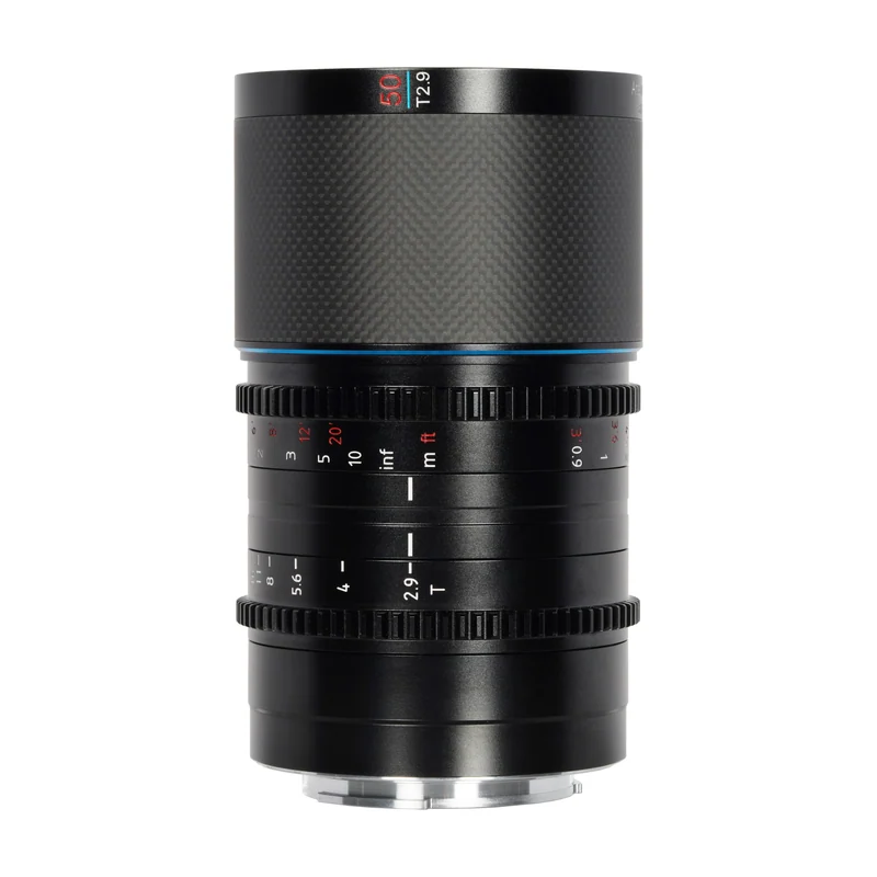 Анаморфотный кинообъектив SIRUI Saturn 50 мм T2.9 1.6x Full-Frame, карбоновый корпус, байонет Sony E, нейтральные блики