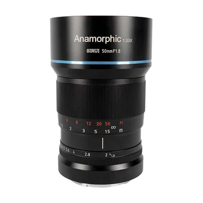 Анаморфотный объектив SIRUI 50mm F1.8 1.33x APS-C, ручной фокус, байонет Sony E