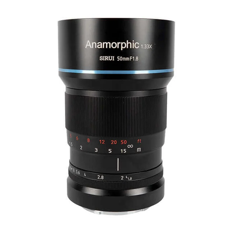 Анаморфотный объектив SIRUI 50mm F1.8 1.33x APS-C, ручной фокус, байонет Sony E, ~560 г