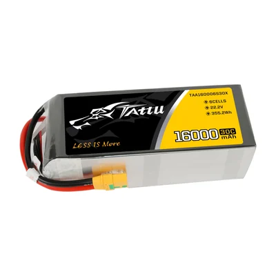 Батарея тяговая для БПЛА Tattu, 16000 мА·ч, 22,2 В, 6S1P, 30C, разъём XT90 Anti-spark