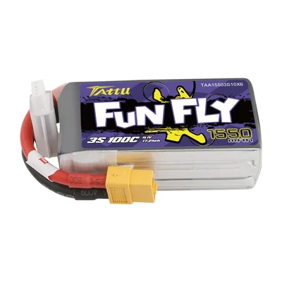 Аккумулятор для FPV Tattu Funfly, 1550 мА·ч, 11,1 В, 3S1P, 100C, разъём XT60