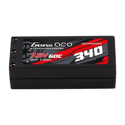 Батарея тяговая Gens ace, 340 мА·ч, 2S, 7,6 В/2S, 60C
