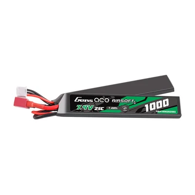 Батарея тяговая Gens ace, 1 000 мА·ч, 2S1P, 7,4 В, 25C, 25c-7-4v