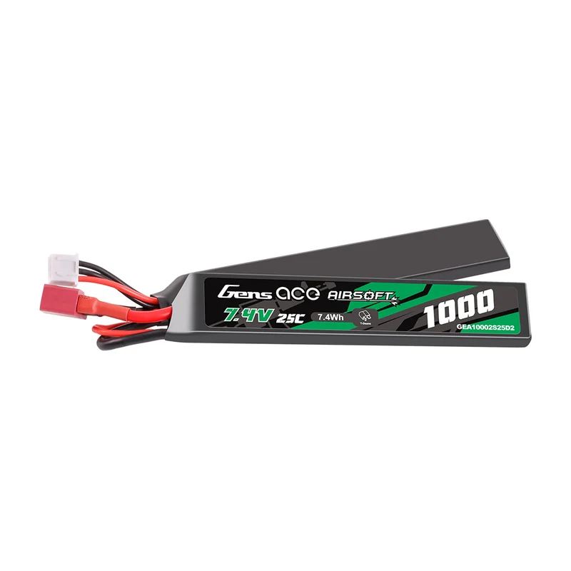 Батарея тяговая Gens ace, 1 000 мА·ч, 2S1P, 7,4 В, 25C, 25c-7-4v