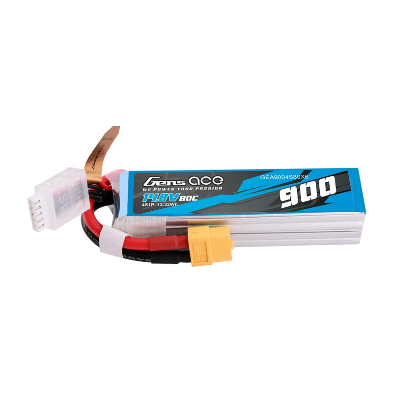 Батарея тяговая Gens ace, 900 мА·ч, 4S1P, 14,8 В/4S, 80C