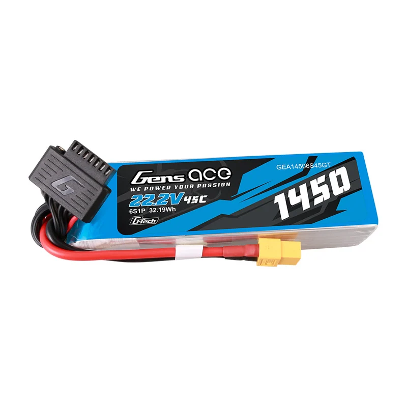 Батарея тяговая Gens ace, 1 450 мА·ч, 6S1P, 22,2 В/6S, 45C
